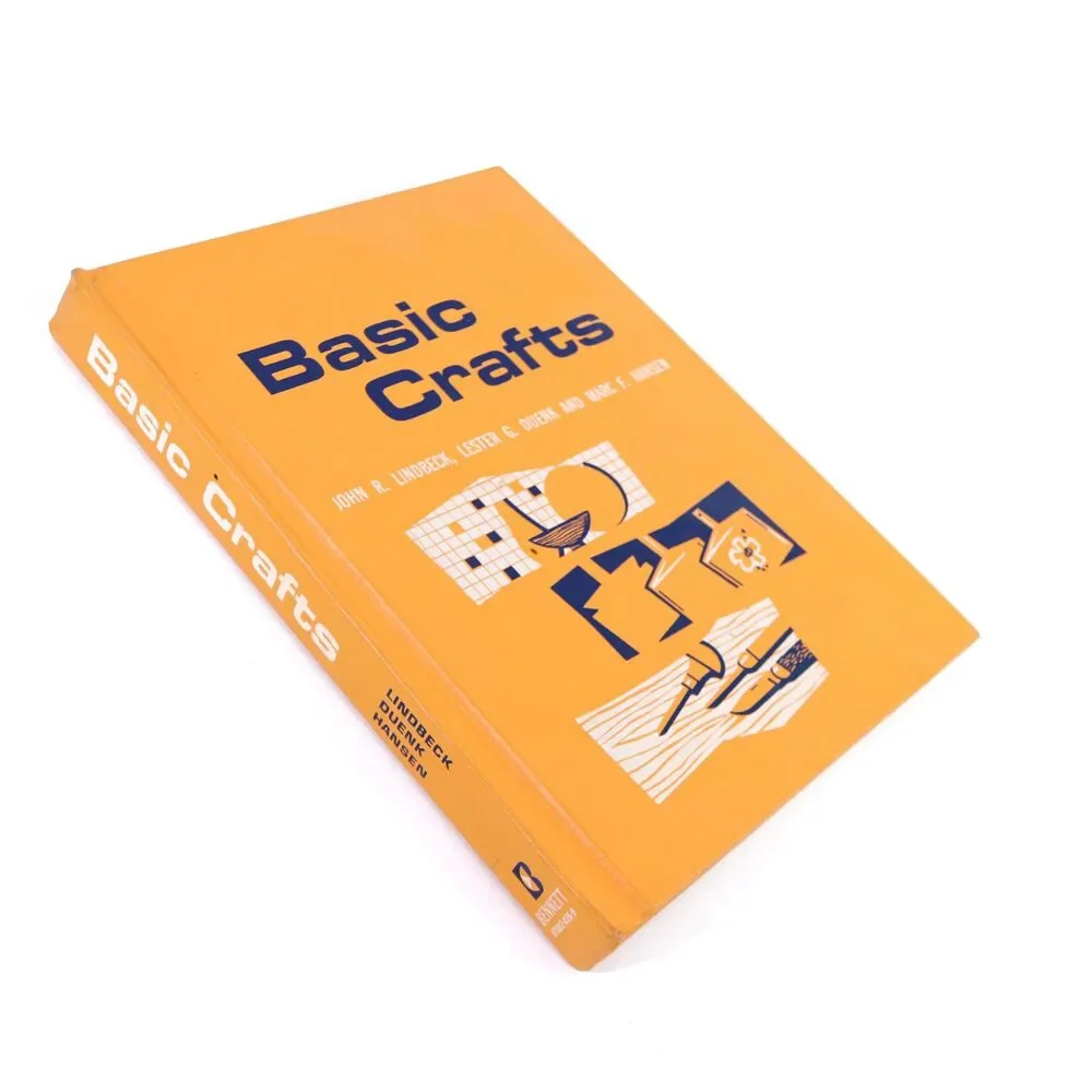 Basic Crafts by John Lindbeck Vintage Book 1969 Instant Library Coffee Table